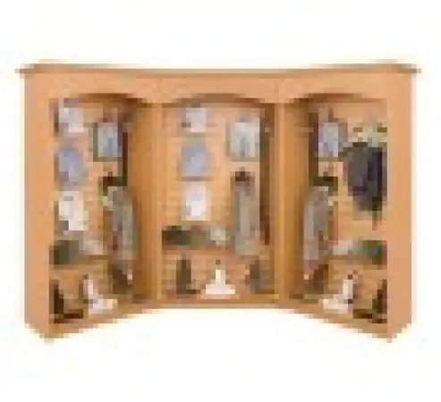 Click Here To Enlarge This Photo Of Loxley Sliding Door Unit with 3 Glass Shelves & Storage