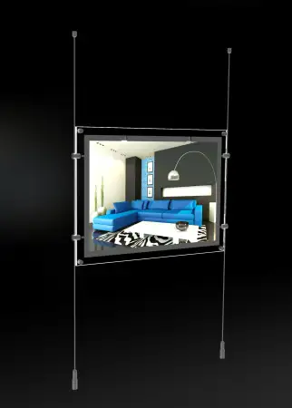 Click Here To Enlarge This Photo Of A4 Single Landscape Light Panel Bevelled Edge