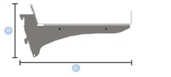 Click Here To Enlarge This Photo Of Bartuf 200mm Deep Individual Flangle Shelves