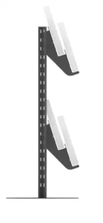 Click Here To Enlarge This Photo Of Bartuf Queue Management Magazine Shelf - 400mm &lpar;2 Tier&rpar;